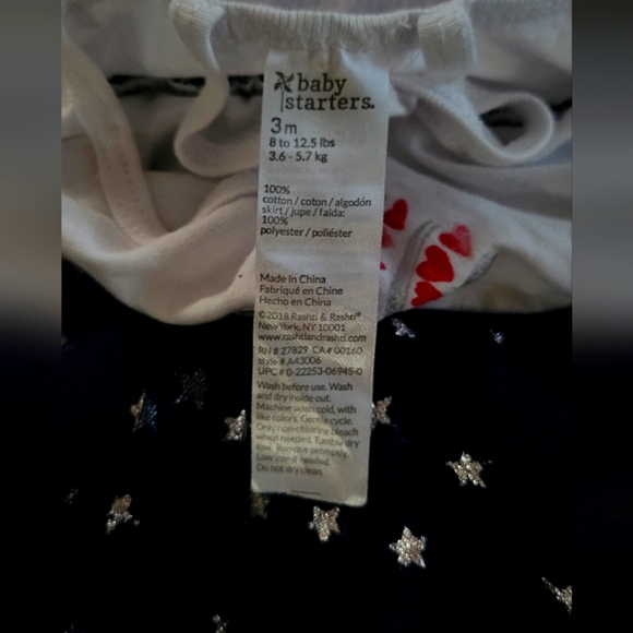 Baby starters 4th July dress with crotch snap size 0-3 months - Picture 5 of 5